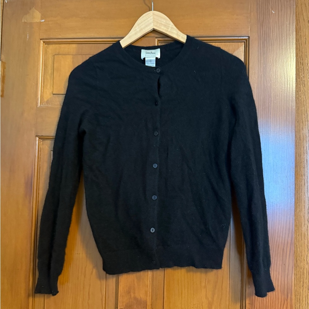 Neiman Marcus Classic Black Cardigan